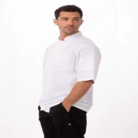 Gabacha para Chef  Montreal Talla (L) de Color Blanco CHEF WORKS JLCV-WHT-L