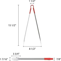 Pinza de Acero Inoxidable de 16 Pulgadas, Color Roja THUNDER SLTG816R 2