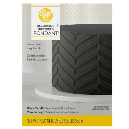 Pasta Fondant Color Negro, 1.5 Libras WILTON 710-2303