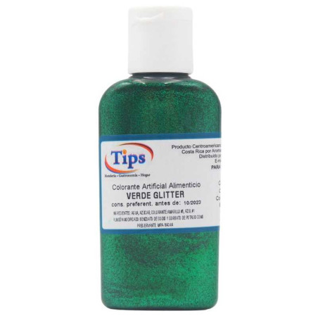 Colorante Gel Verde Glitter de 60 Mililitros ASTEK CG526